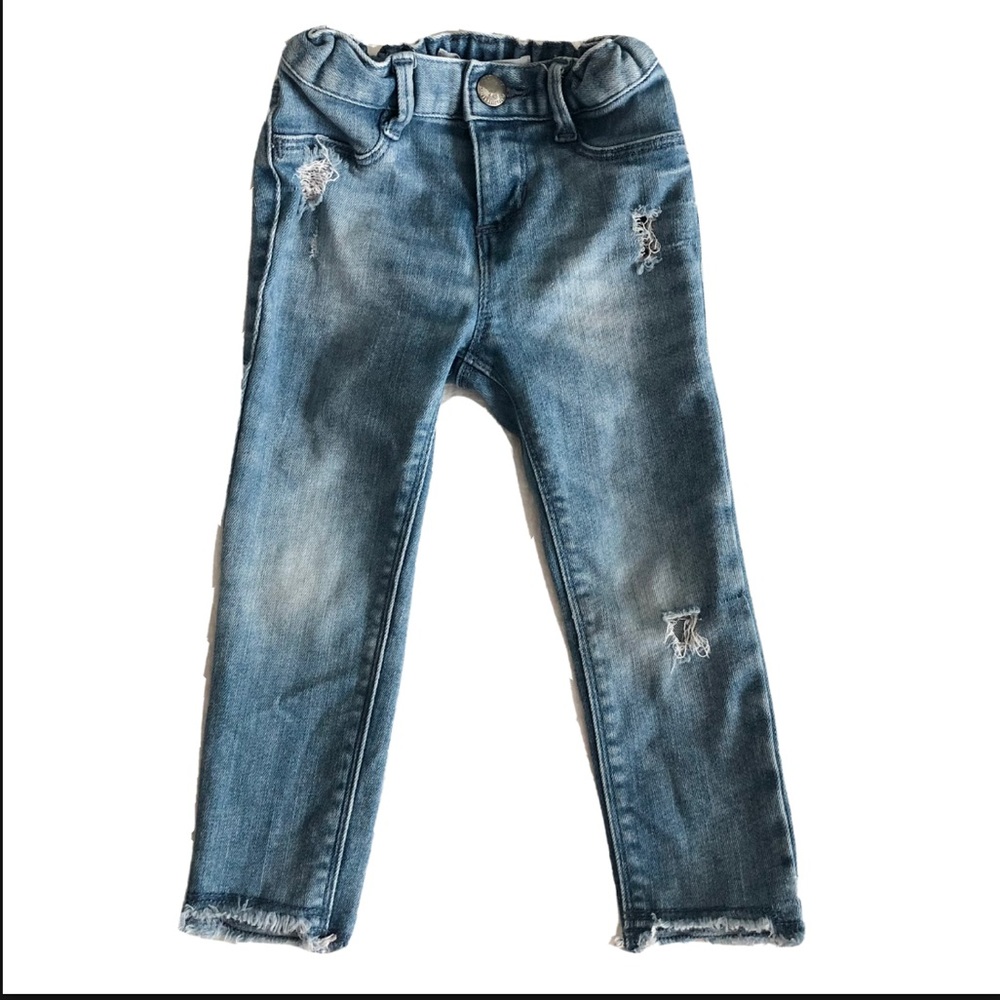 Old Navy ballerina asymmetrical raw hem skinny jeans toddler girls 3t